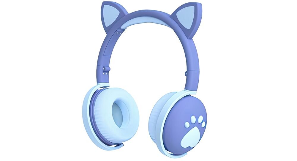 Słuchawki nauszne MOZOS Kid Dog przetworniki 40 mm pasmo 20–20000 Hz, słuchawki nauszne po skosie na białym tle