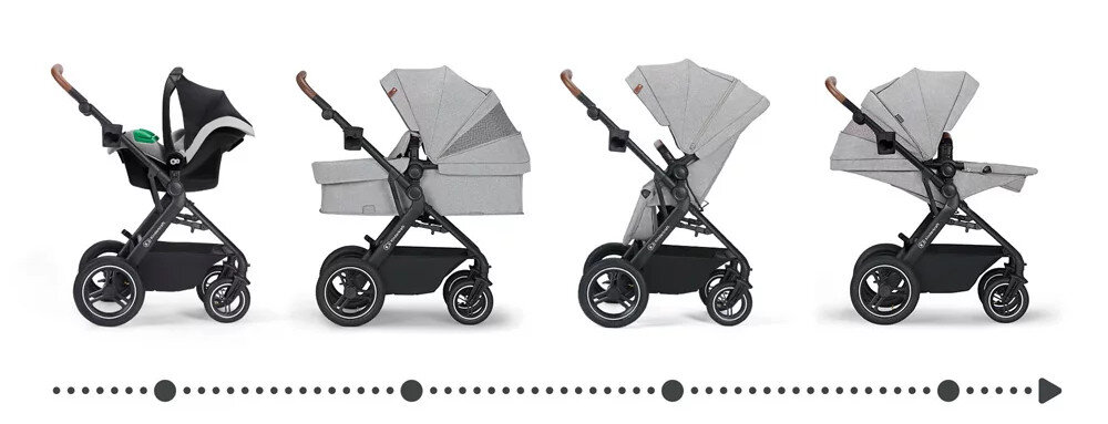 Wózek wielofunkcyjny KINDERKRAFT A-Tour 3in1 Jasnoszary Dostosowany do wieku dziecka od urodzenia do około 4 roku życia waga maks