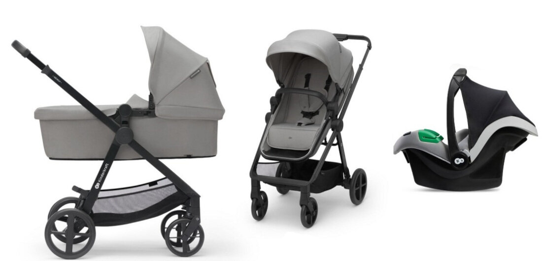 Wózek wielofunkcyjny KINDERKRAFT Newly 4w1 Mink Pro Szary wygląd design prezentacja wizualizacja 