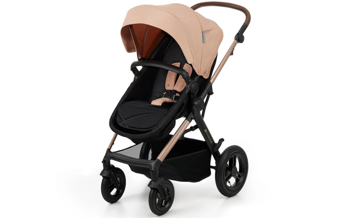 Wózek wielofunkcyjny KINDERKRAFT Moov 2 Air 3w1 Beżowy Wygoda dopasowana do potrzeb Regulowane siedzisko łatwo dopasujesz do swojego wzrostu pięciopunktowe pasy obrotowa barierka
