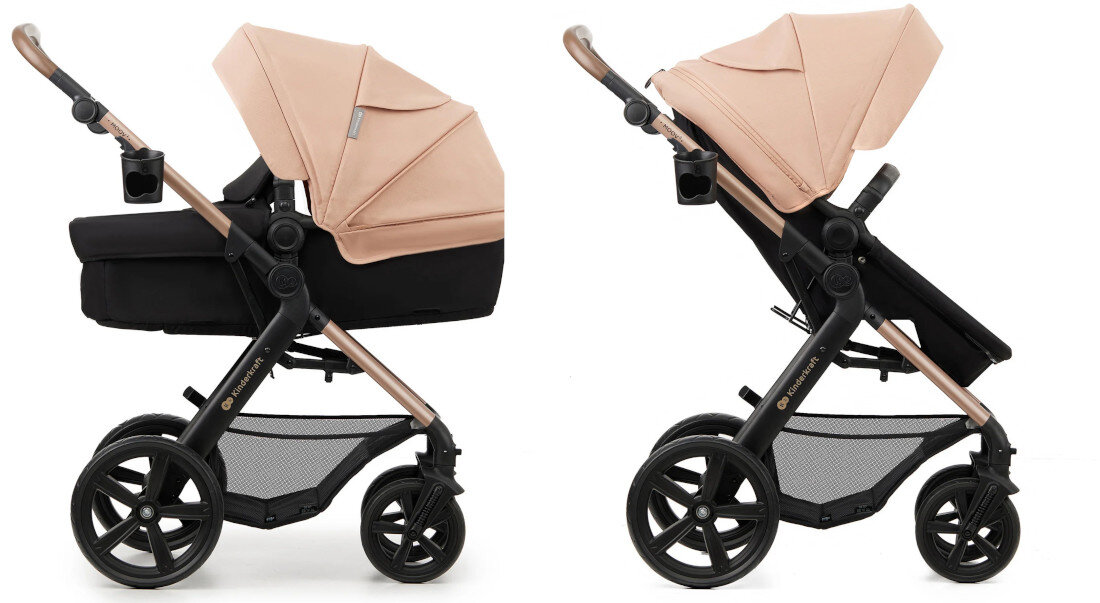 Wózek wielofunkcyjny KINDERKRAFT Moov 2 4w1 Beżowy Styl i funkcjonalność elegancki wygląd Matowa rama i dostępność kilku wersji kolorystycznych preferencje wygoda komfort dopasowanie