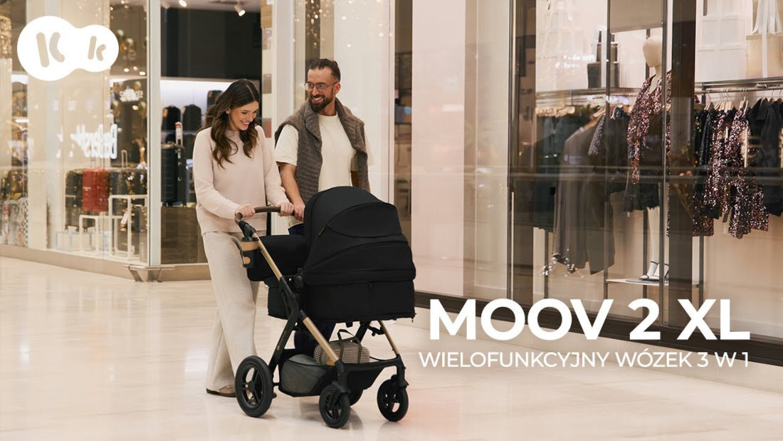 Wózek wielofunkcyjny KINDERKRAFT Moov 2 XL 3w1 Czarny wygląd wizualizacja prezentacja design tło Beztroskie spacery