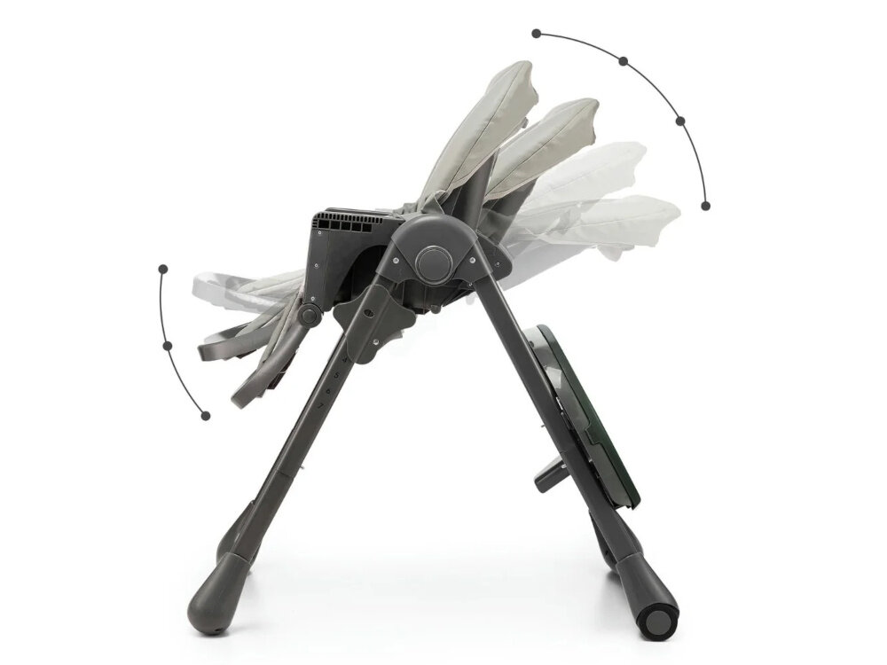 Krzesełko do karmienia KINDERKRAFT Tummie Szary ergonomiczny design wygodne siedzisko wyprofilowane podparcie miekka wkladka oparcie jest regulowane w 4 poziomach