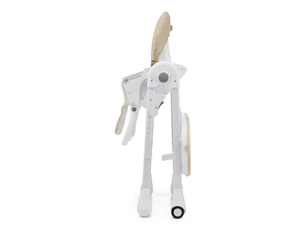 Krzesełko do karmienia KINDERKRAFT Tummie Beżowy funkcjonalne bezpieczne stylowe funkcja skladania na plasko waga 7,9 kg wymiary 55,5 x 84,5 x 101 cm specjalny uchwyt z tyłu konstrukcji