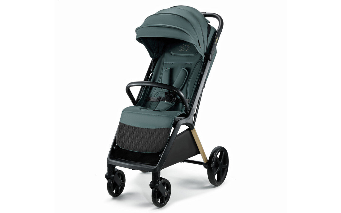 Wózek spacerowy KINDERKRAFT Loom Zielony wygląd wizualizacja prezentacja design tło Wózek na codzienne tempo