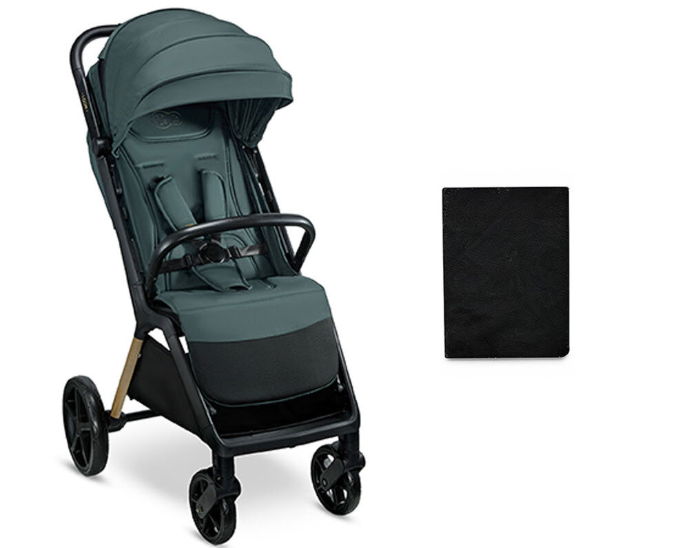 Wózek spacerowy KINDERKRAFT Loom Zielony Bezpieczne materiały Siedzisko, podnóżek i budka z trwałego poliestru łatwego w codziennej pielęgnacji Uchwyt rodzica z pianki barierka z tworzywa sztucznego wypinana i obrotowa 360°