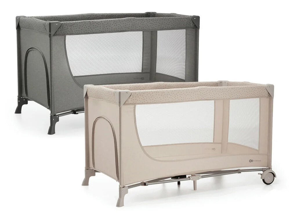 Łóżeczko turystyczne KINDERKRAFT Joy 2 Beżowy zintegrowany miekki materac wymiary 60 x 120 cm wygodny sen zabawa