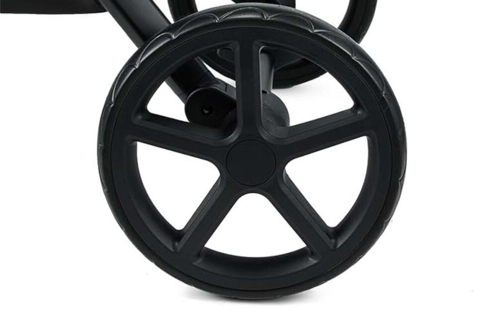 Wózek spacerowy KINDERKRAFT Loom Beżowy Zwrotność w ruchu miejskim koła średnica skrętne i amortyzowane ułatwienie