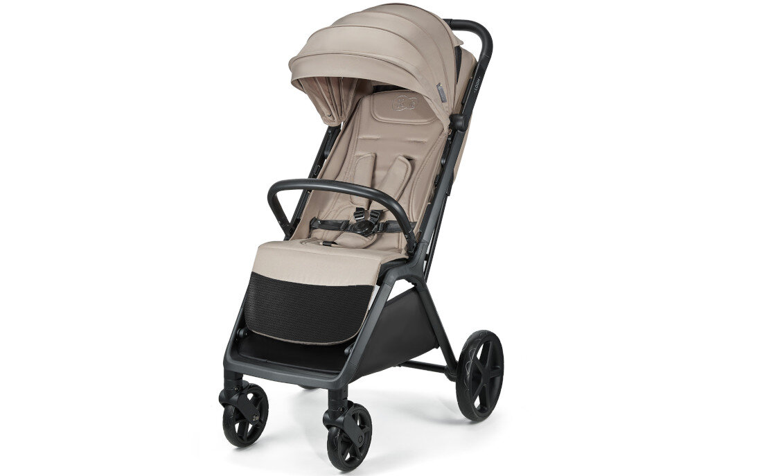 Wózek spacerowy KINDERKRAFT Loom Beżowy Bezpieczne materiały Siedzisko, podnóżek i budka z trwałego poliestru łatwego w codziennej pielęgnacji Uchwyt rodzica z pianki barierka z tworzywa sztucznego wypinana i obrotowa 360°