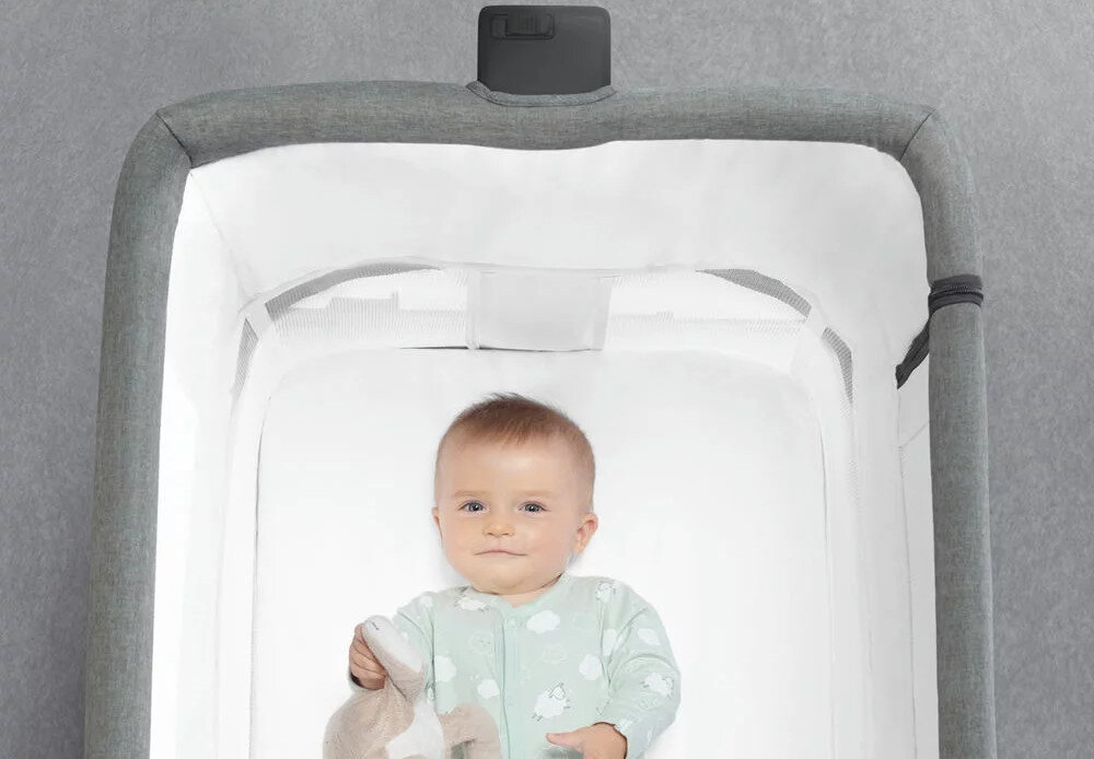 Łóżeczko dostawne KINDERKRAFT Neste Grow Beżowy Dopasowany materac twardy materac rekomendowany przez fizjoterapeutów zdrowy i wygodny sen 