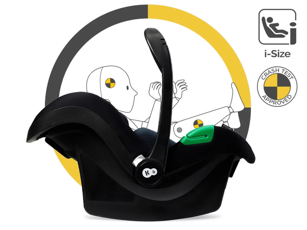 KINDERKRAFT Mink Pro normą R129 i-Size przeszedł wymagające testy zderzeniowe Konstrukcja tyłem do kierunku jazdy (RWF) ogranicza przeciążenia - fotelik od boku, norma i-size
