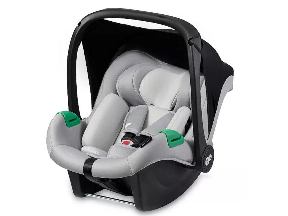 KINDERKRAFT Mink Pro Wygodny uchwyt kompatybilności z ramami wózków posiadających uniwersalne adaptery Travel System - fotelik na białym tle