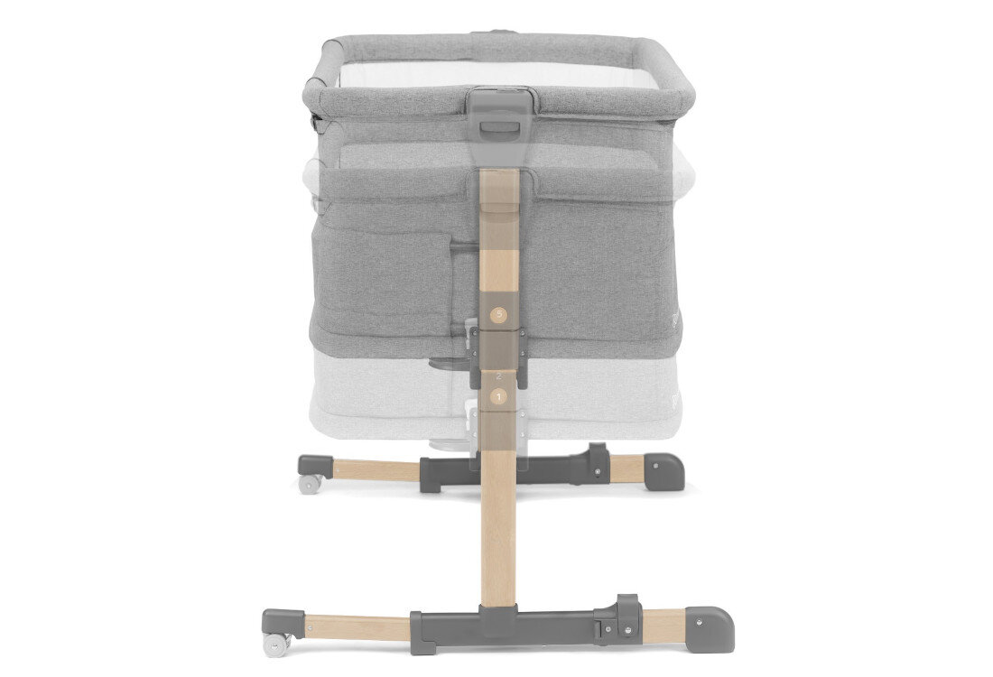 Łóżeczko dostawne KINDERKRAFT Neste Grow Jasnoszary Regulacja wysokości 5-stopniowa regulacja Montaż staje się szybki i prosty