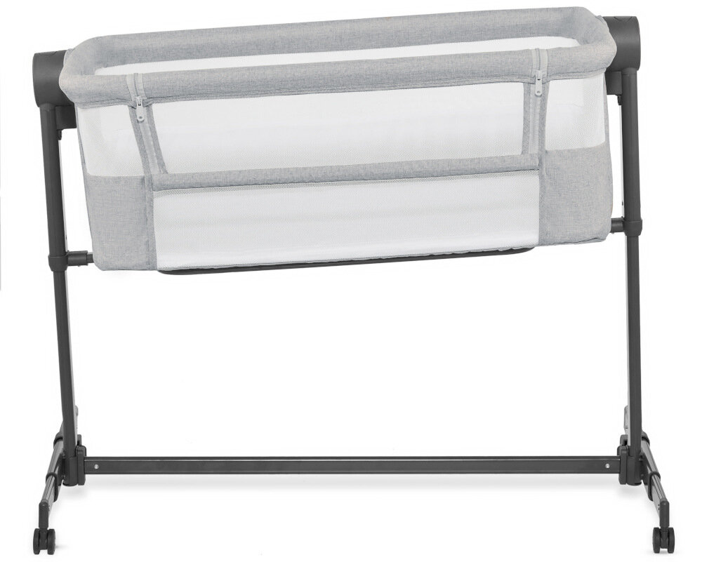 Łóżeczko dostawne KINDERKRAFT Neste Up 2 Jasnoszary 2-stopniowa regulacja kąta nachylenia wspiera oddychanie i spokojny sen 