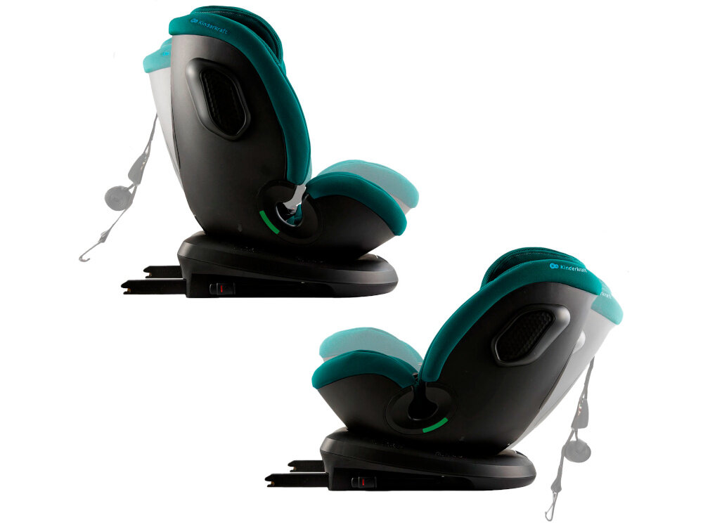 Fotelik samochodowy KINDERKRAFT Xpedition 3 I-Size 40-150 cm (0-22 kg) Zielony dwa ujęcia fotelika widok z boku maksymalne bezpieczeństwo i wygoda wszechstronne rozwiązanie rośnie razem z dzieckiem dla dzieci w wieku od 0 do 12 roku życia i o wadze od 0 do 22 kg spełnia normy bezpieczeństwa Unii Europejskiej (UN/ECE R129/03)