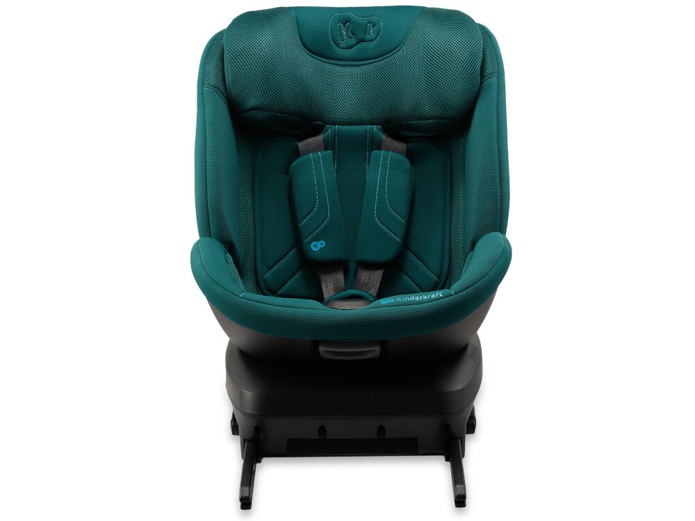 Fotelik samochodowy KINDERKRAFT Xpedition 3 I-Size 40-150 cm (0-22 kg) Zielony fotelik na białym tle widoczny od przodu zdejmowana tapicerka można łatwo zdjąć i wyprać ręcznie w temperaturze 30°C maluch podróżuje w świeżym i higienicznym otoczeniu trwałe i odporne na codzienne zabrudzenia prosty system zdejmowania pozwala sprawnie przygotować fotelik do prania