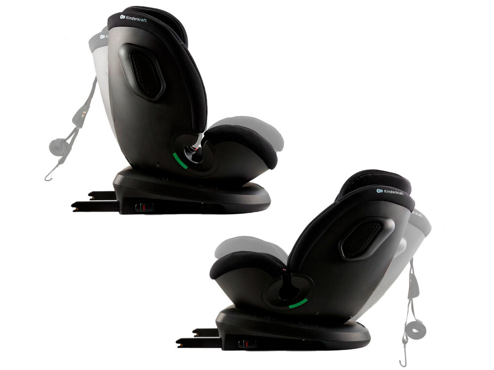 Fotelik samochodowy KINDERKRAFT Xpedition 3 I-Size 40-150 cm (0-22 kg) Czarny dwa ujęcia fotelika widok z boku maksymalne bezpieczeństwo i wygoda wszechstronne rozwiązanie rośnie razem z dzieckiem dla dzieci w wieku od 0 do 12 roku życia i o wadze od 0 do 22 kg spełnia normy bezpieczeństwa Unii Europejskiej (UN/ECE R129/03)