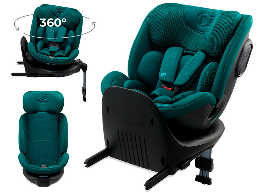 Fotelik samochodowy KINDERKRAFT Xrider 2 I-size 40-150 cm (0-21 kg) Zielony trzy ujęcia fotelika widok od przodu maksymalne bezpieczeństwo i wygoda wszechstronne rozwiązanie rośnie razem z dzieckiem dla dzieci w wieku od 0 do 12 roku życia i o wadze od 0 do 21 kg spełnia normy bezpieczeństwa Unii Europejskiej (UN/ECE R129/03)