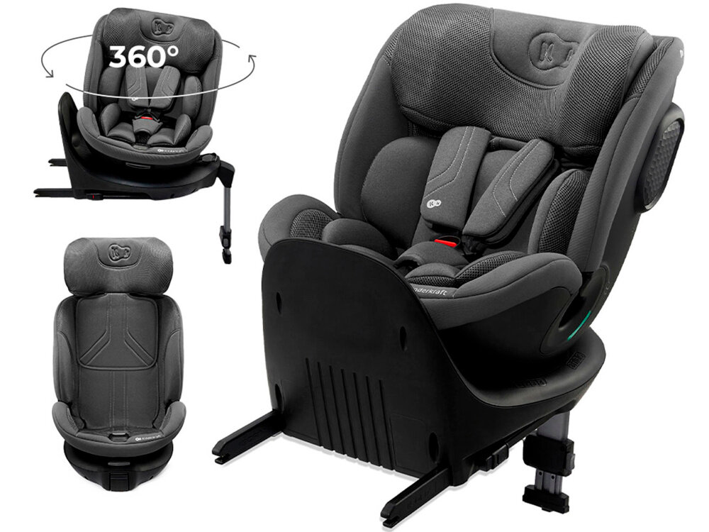 Fotelik samochodowy KINDERKRAFT Xrider 2 I-size 40-150 cm (0-21 kg) Szary trzy ujęcia fotelika widok od przodu maksymalne bezpieczeństwo i wygoda wszechstronne rozwiązanie rośnie razem z dzieckiem dla dzieci w wieku od 0 do 12 roku życia i o wadze od 0 do 21 kg spełnia normy bezpieczeństwa Unii Europejskiej (UN/ECE R129/03)