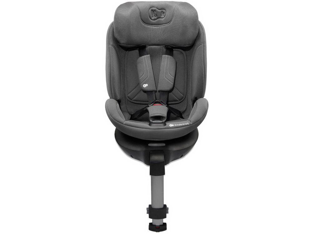 Fotelik samochodowy KINDERKRAFT Xrider 2 I-size 40-150 cm (0-21 kg) Szary fotelik na białym tle widoczny od przodu zdejmowana tapicerka można łatwo zdjąć i wyprać ręcznie w temperaturze 30°C maluch podróżuje w świeżym i higienicznym otoczeniu trwałe i odporne na codzienne zabrudzenia prosty system zdejmowania pozwala sprawnie przygotować fotelik do prania