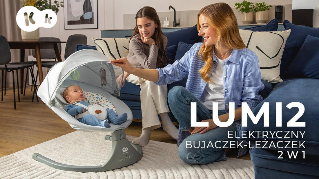 Bujaczek KINDERKRAFT Lumi 2 Jasnoszary wygląd wizualizacja prezentacja design tło Codzienne wsparcie rodzica