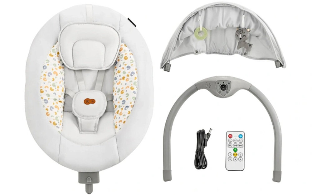 Bujaczek KINDERKRAFT Lumi 2 Jasnoszary Bezpieczeństwo dziecka Regulowane 5-punktowe pasy z miękkimi ochraniaczami 