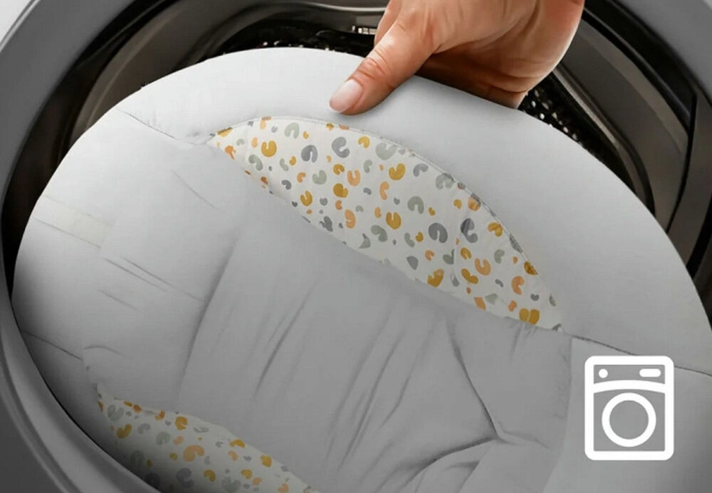 Bujaczek KINDERKRAFT Lumi 2 Jasnoszary Materiały i pielęgnacja z poliestru, rama ze stali i tworzywa sztucznego Zdejmowany pokrowiec można prać w pralce higiena