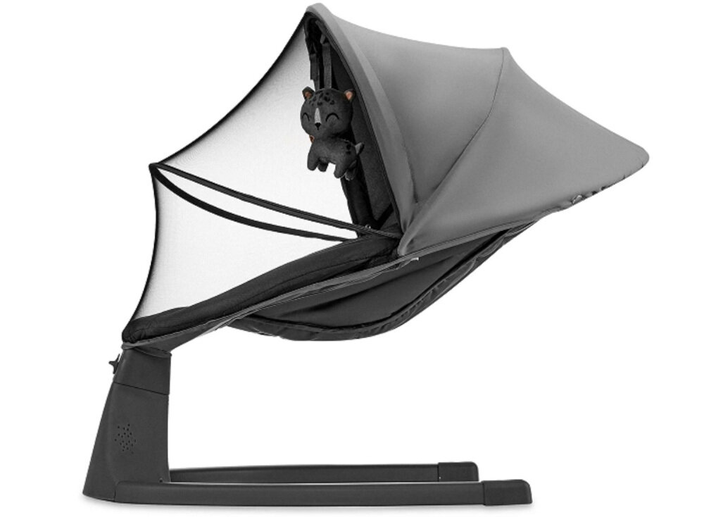 Bujaczek KINDERKRAFT Lumi 2 Ciemnoszary Komfort i ergonomia Miękkie siedzisko  regulowana poduszka z zagłówkiem przyjemny w dotyku materiał od pierwszych miesięcy