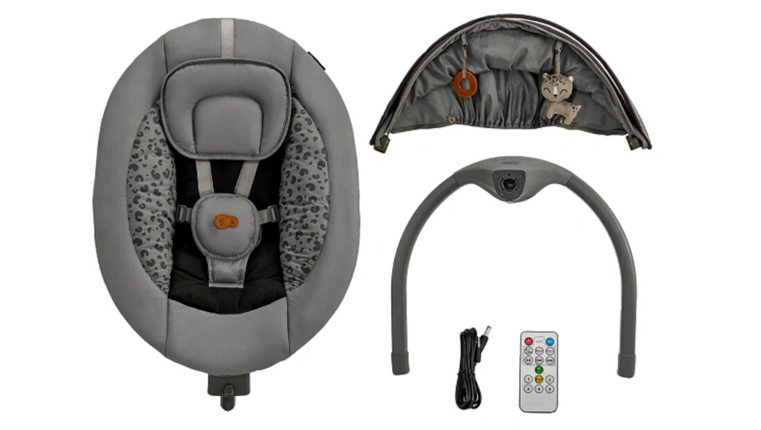 Bujaczek KINDERKRAFT Lumi 2 Ciemnoszary Bezpieczeństwo dziecka Regulowane 5-punktowe pasy z miękkimi ochraniaczami 