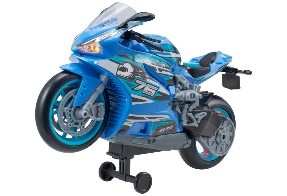 Motocykl DUMEL Flota miejska HT71341 zabawa wyścigi migające światła dźwięki silnika jazda na jednym kole atrakcja