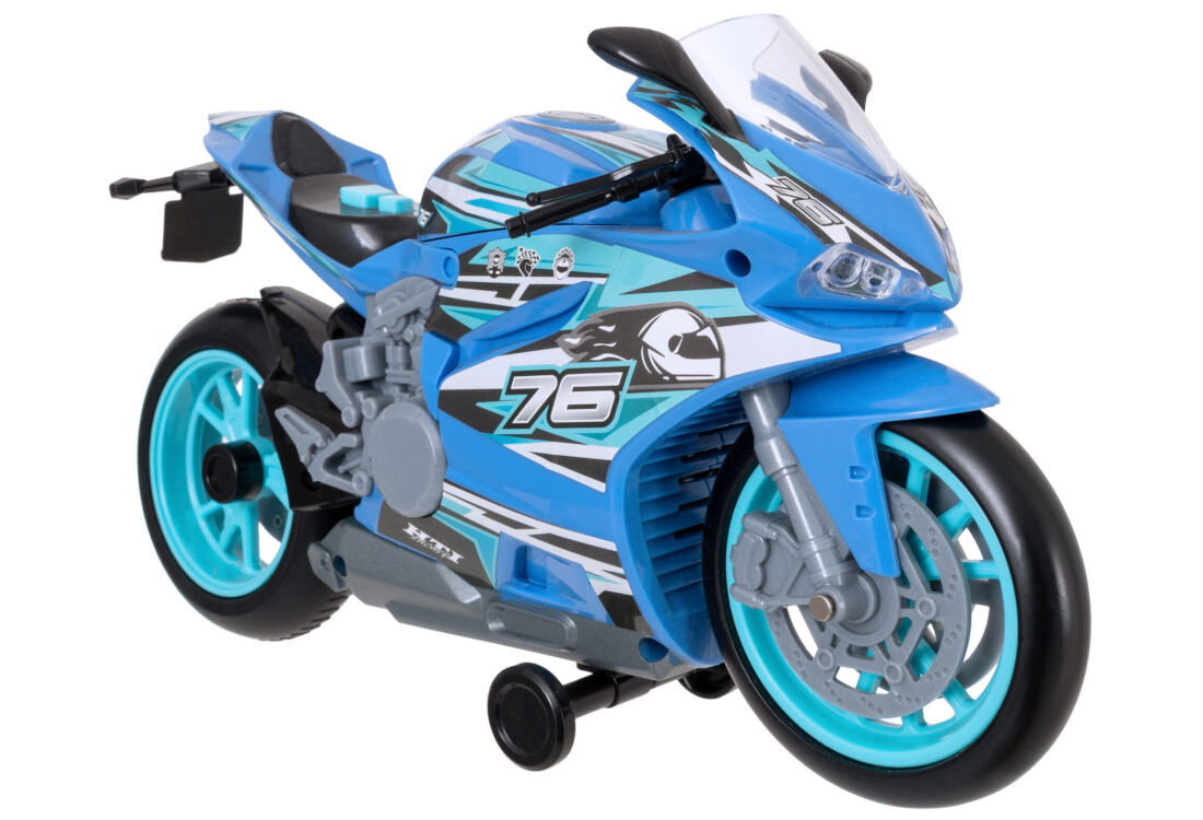 Motocykl DUMEL Flota miejska HT71341 wykonanie tworzywo sztuczne Intuicyjne przyciski zabawa koordynacja ruchowa równowaga wyobraźnia Solidna konstrukcja