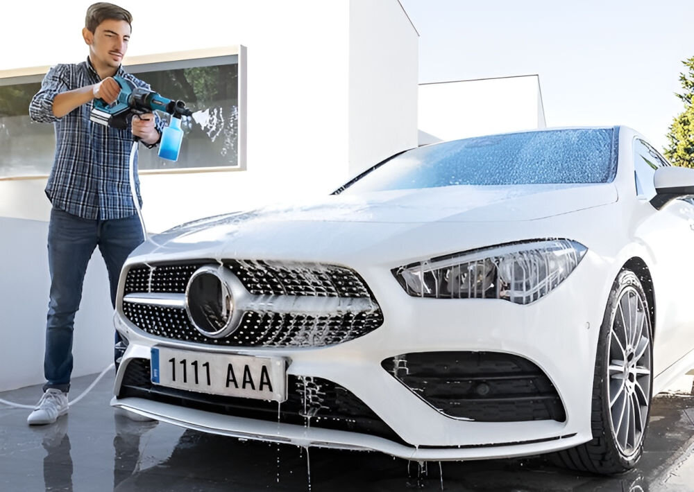 Myjka ciśnieniowa CECOTEC Hydroboost 10000 Liberty maksymalne ciśnienie 24 bary do czyszczenia powierzchni samochody meble ogrodowe rowery skuteczne usuwanie brudu rdzy mchu plam z różnych powierzchniach
