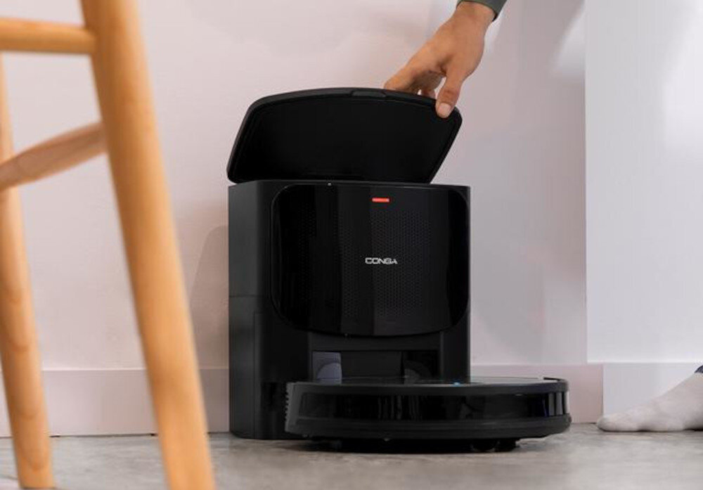 Robot sprzątający CECOTEC Conga 2499 Ultra Home Advanced zdjęcie lifestyle Mało obowiązków na co dzień automatycznie opróżnia zebrany kurz do worka o pojemności 3 l