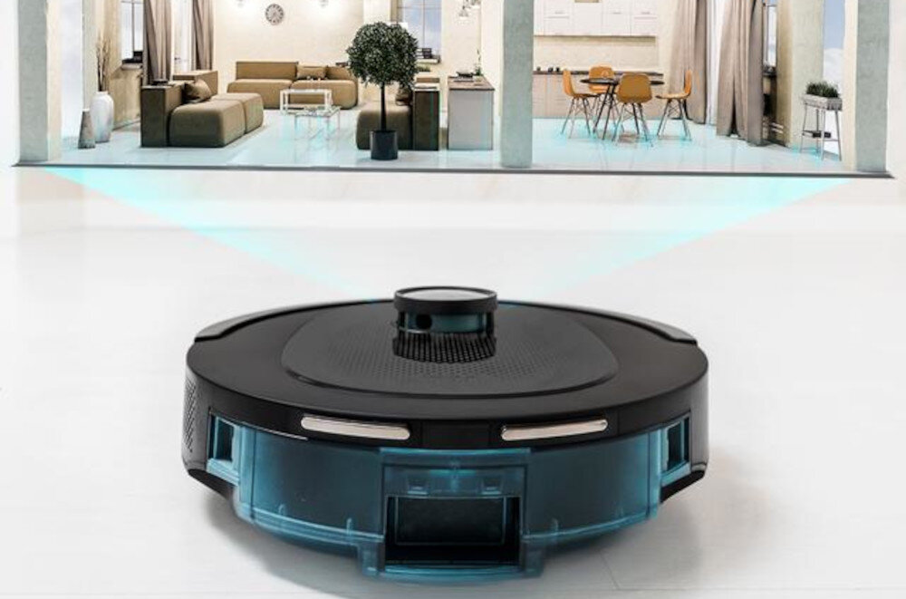 Robot sprzątający CECOTEC Conga 7490 Ultimate Home Genesis zdjęcie lifestyle Precyzyjna nawigacja Nawigacja laserowa Funkcja Plan Pokoju