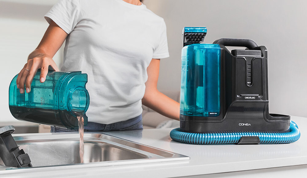 Odkurzacz piorący CECOTEC Conga Carpet Clean Liberty 2 zbiorniki pojemność higiena czyszczenie zabrudzenia