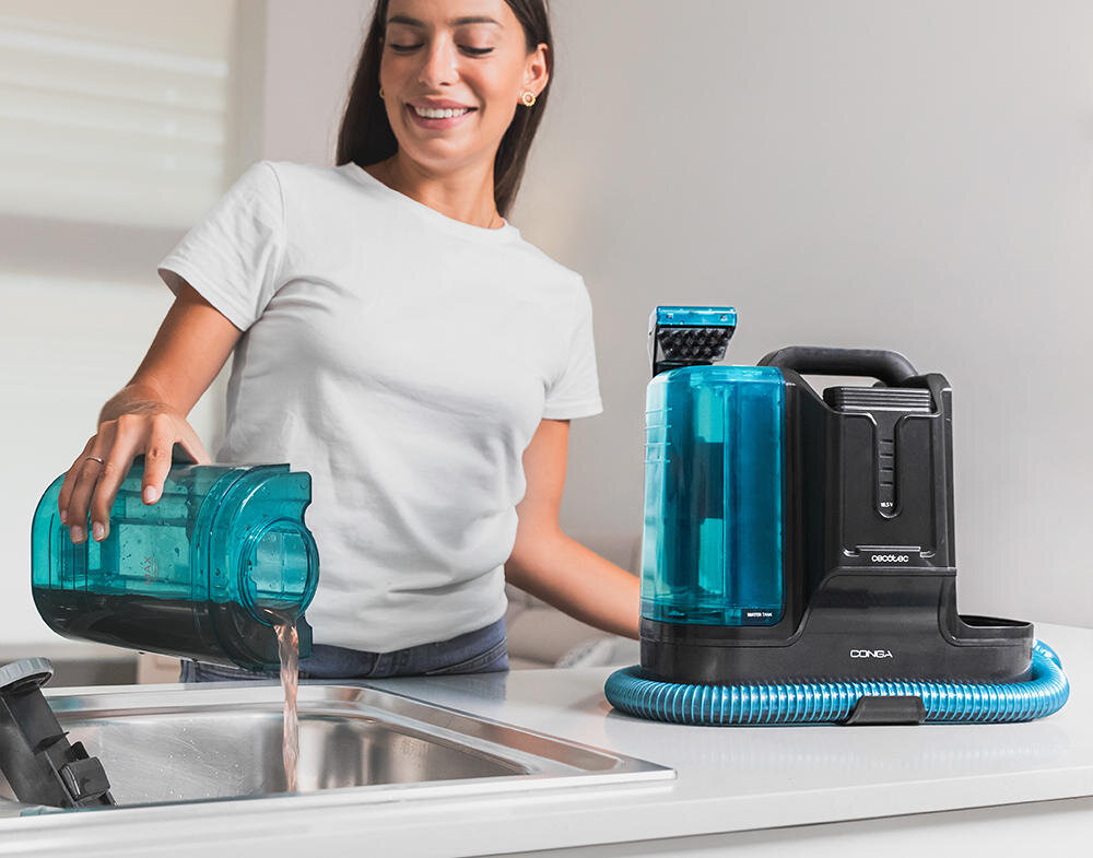 Odkurzacz piorący CECOTEC Conga Carpet & Spot Clean Infinity Podwójny zbiornik woda czysta brudna pojemność konstrukcja higiena czyszczenie efektywność pracy porządki