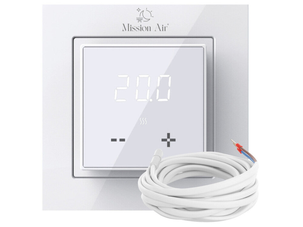 Mata grzewcza pod płytki MISSION AIR MA-160W-m2 3m² (6mb x 50cm) + regulator Aries LCD Biały 