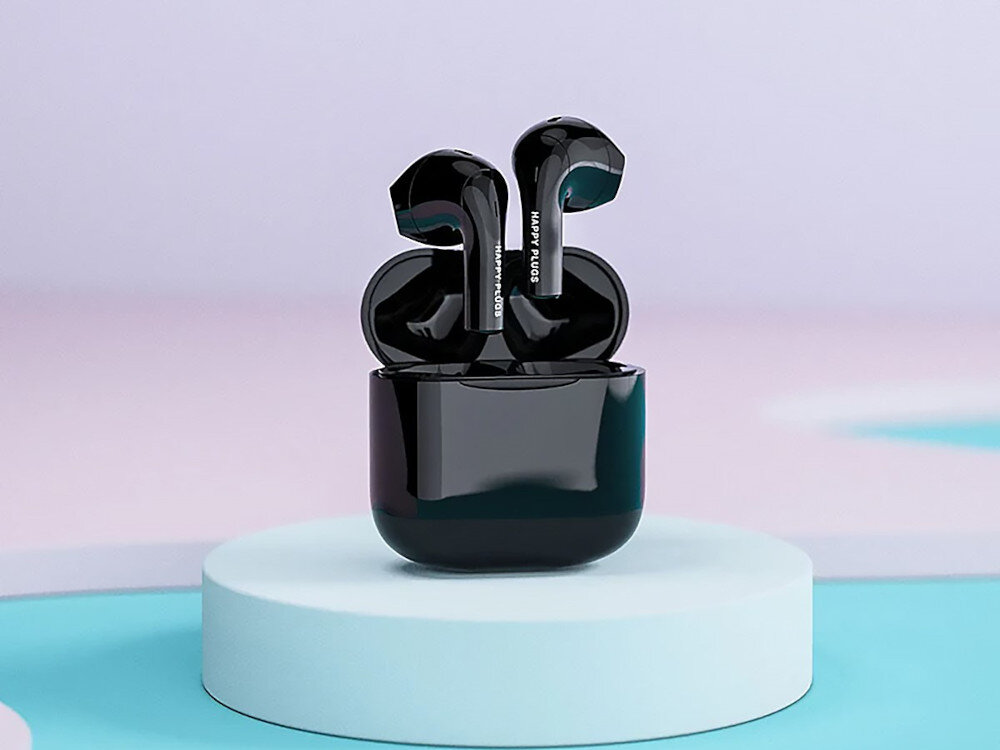 Słuchawki douszne HAPPY PLUGS Joy - Lekkie jak piórko, słuchawki z etui ładującym na podstawce