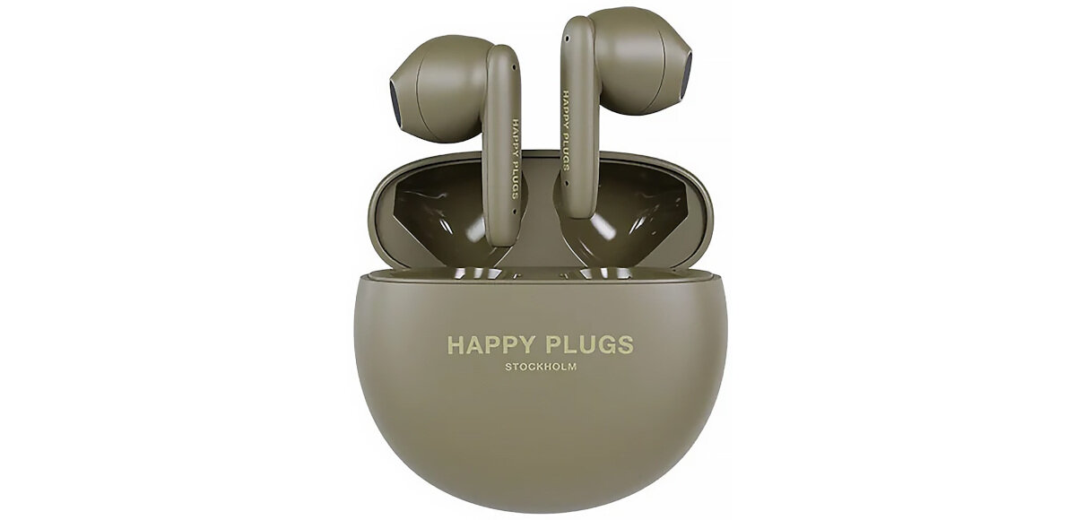 Słuchawki douszne HAPPY PLUGS Joy Lite - Lekka i kompaktowa forma, słuchawki z etui ładującym od frontu