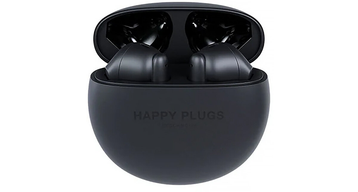 Słuchawki douszne HAPPY PLUGS Joy Lite - Proste parowanie, słuchawki w etui ładującym od frontu