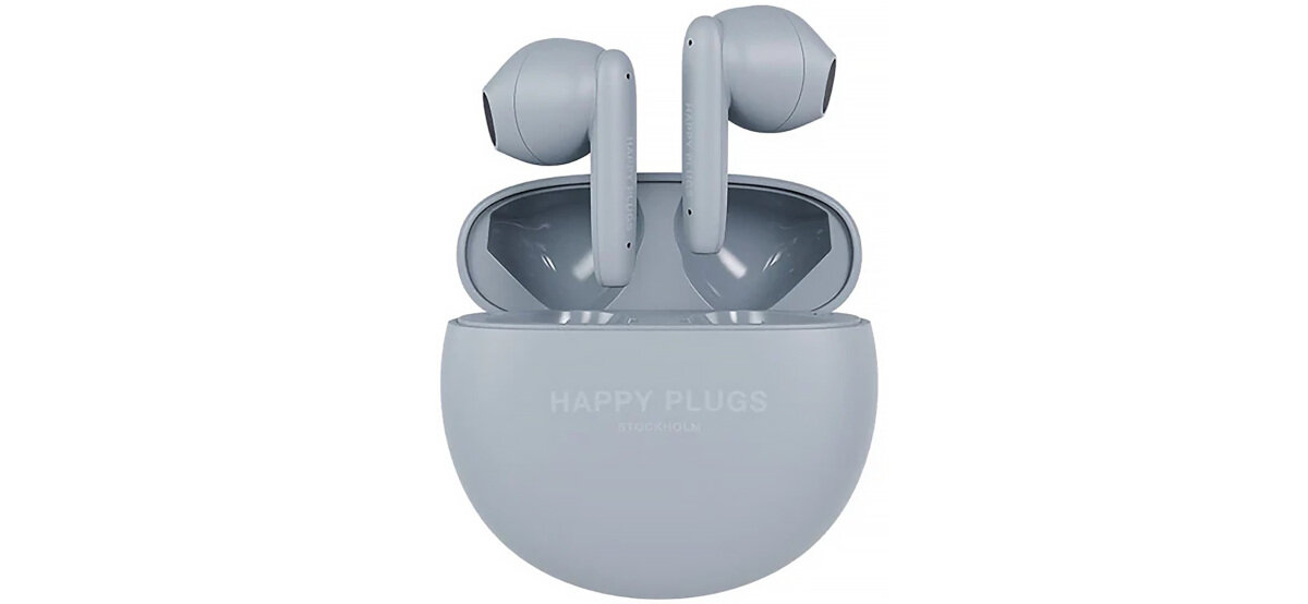 Słuchawki douszne HAPPY PLUGS Joy Lite - Dobra jakość dźwięku, słuchawki z etui ładującym od frontu