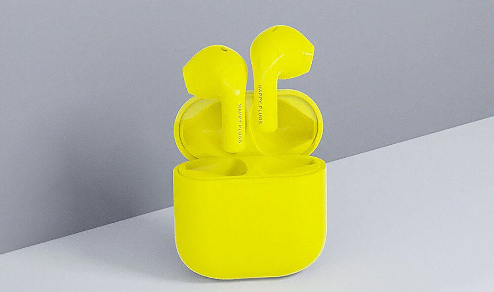 Słuchawki douszne HAPPY PLUGS Joy - Wygoda i swoboda bez kabli, Słuchawki z etui ładującym
