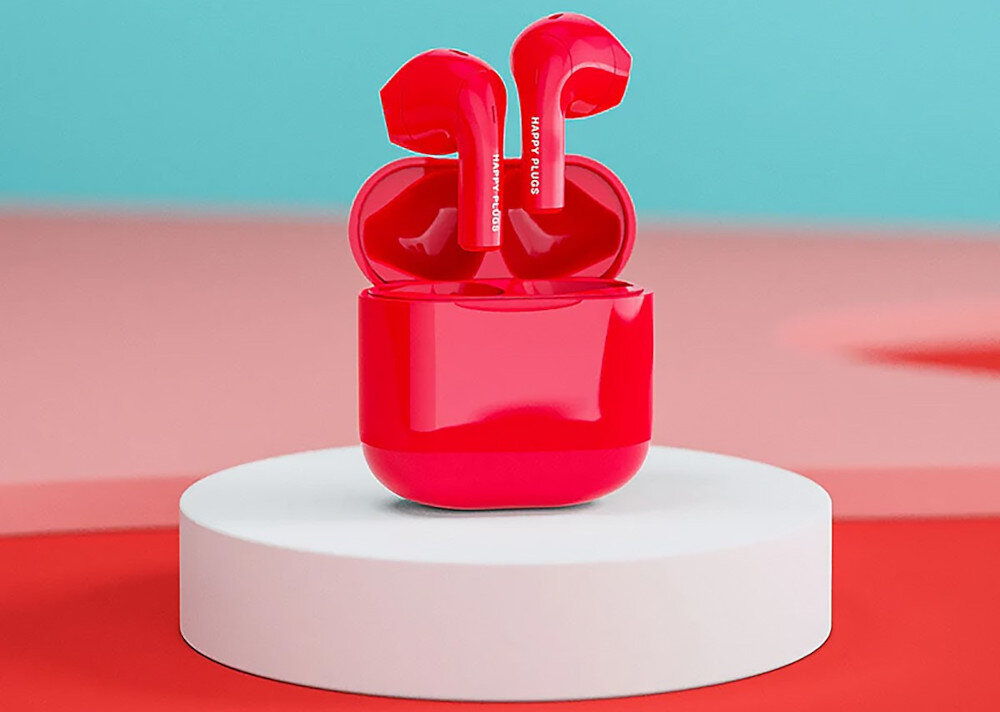 Słuchawki douszne HAPPY PLUGS Joy - Brzmienie, które wciąga, słuchawki z etui ładującym na podstawce