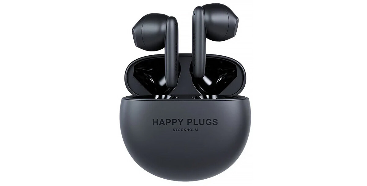 Słuchawki douszne HAPPY PLUGS Joy Lite - Bezprzewodowa wygoda, słuchawki z etui ładującym od frontu