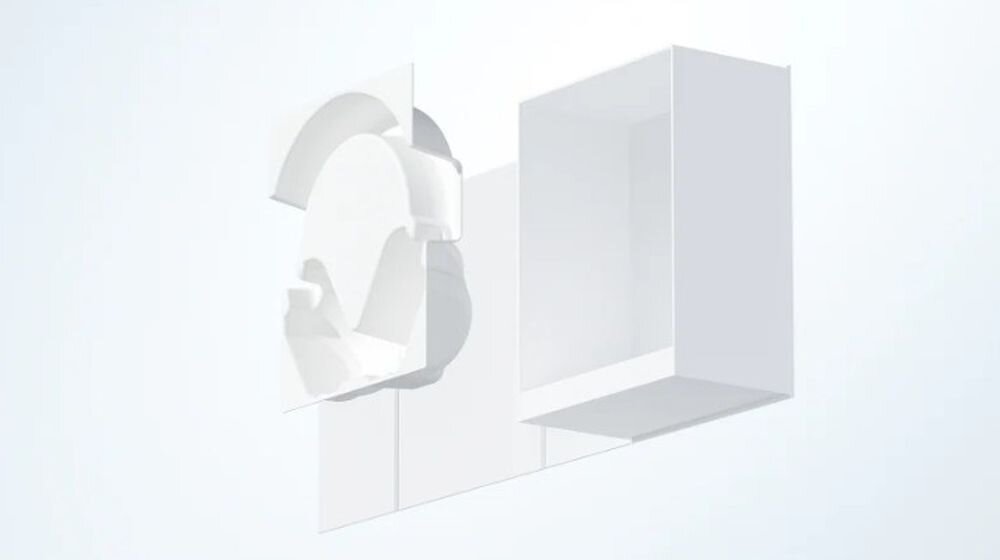 SOUNDCORE Space One Pro ANC ekologiczne opakowanie FSC papier środowisko redukcja plastiku, opakowanie na białym tle