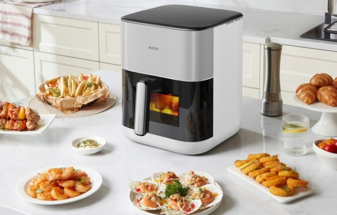 Air Fryer Frytkownica beztłuszczowa DREAME Mova AeroChef FD10 Pro Biały Wysoka moc technologia podwójnego ogrzewania Maksymalna temperatura
