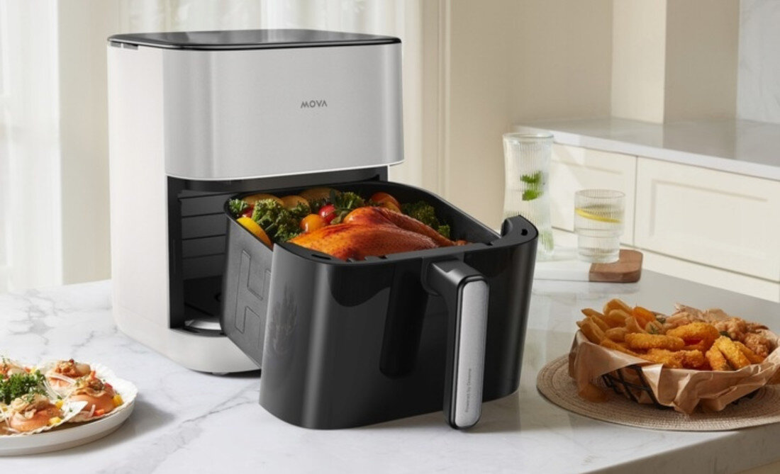 Air Fryer Frytkownica beztłuszczowa DREAME Mova AeroChef FD10 Pro Biały Duża pojemność posiłki wykonanie dania smak aromat przygotowywanie