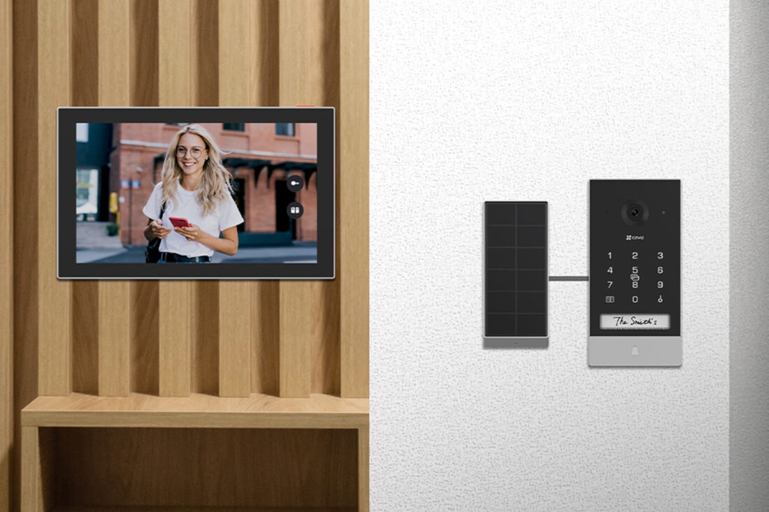 Wideodomofon EZVIZ CS-EP7 Ekologiczne łatwe zasilanie bateria litowa panel słoneczny