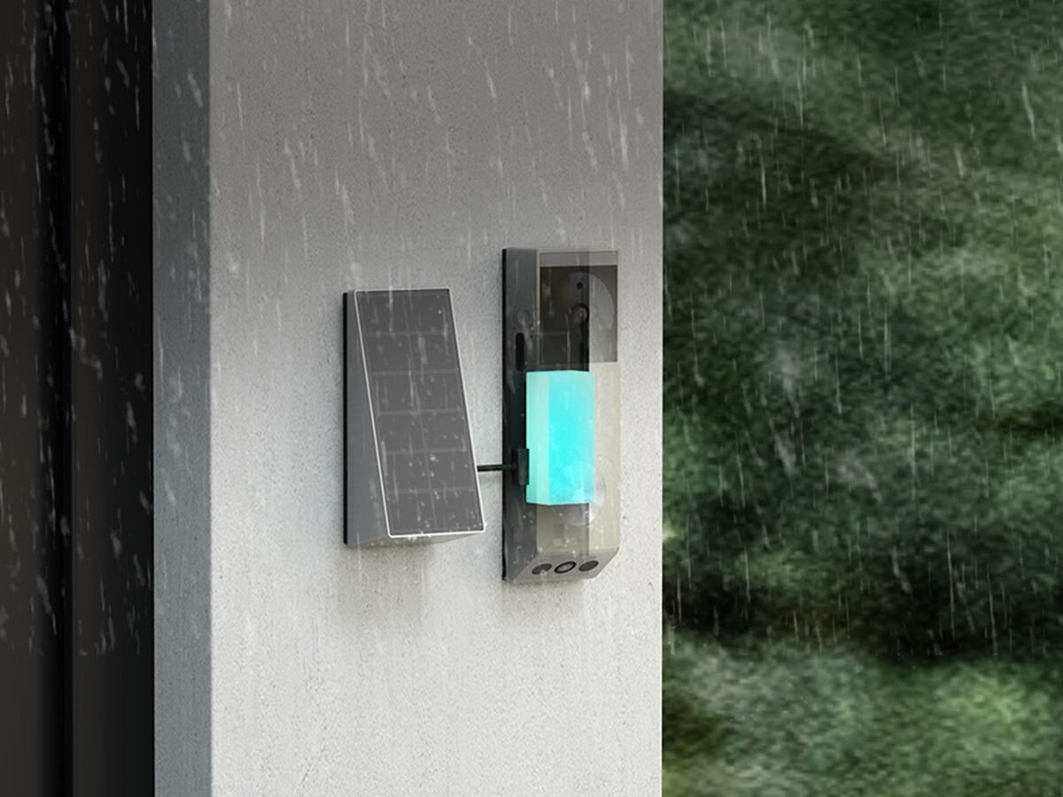 Wideodomofon EZVIZE P3X Bezprzewodowy Wi-Fi, każda pogoda, Wi-Fi, niskie zużycie, zasięg, Dzwonek  z panelem słonecznym pracuje podczas deszczu, odporność pogodowa