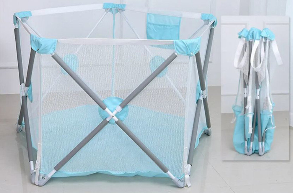 Kojec EXTRALINK Kids K-461 Niebieski Komfort i swoboda ruchu do codziennej zabawy i nauki samodzielności wymiary maluch rozwija motorykę